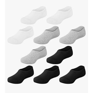 Boys socks no show grey black white New foot size 7-9 year
